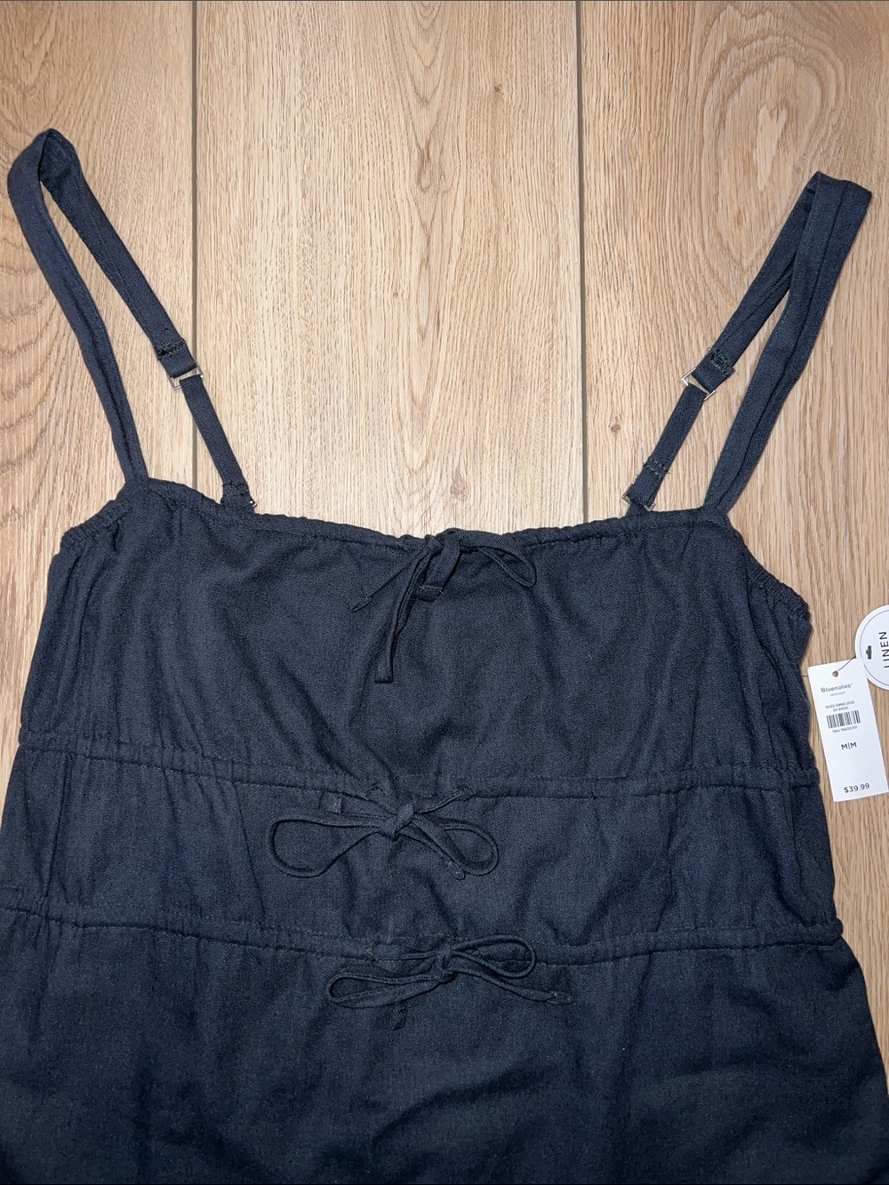 Bluenotes Black Tie-Front Mini Dress - Picture 3 of 16